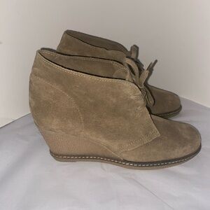J.Crew Macallister Abkle Suede Wedge Booties Sz Women’s 7